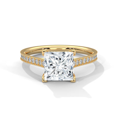 Royal Pave Solitaire Ring — IGI Certified Diamond Jewellery | My Carat India