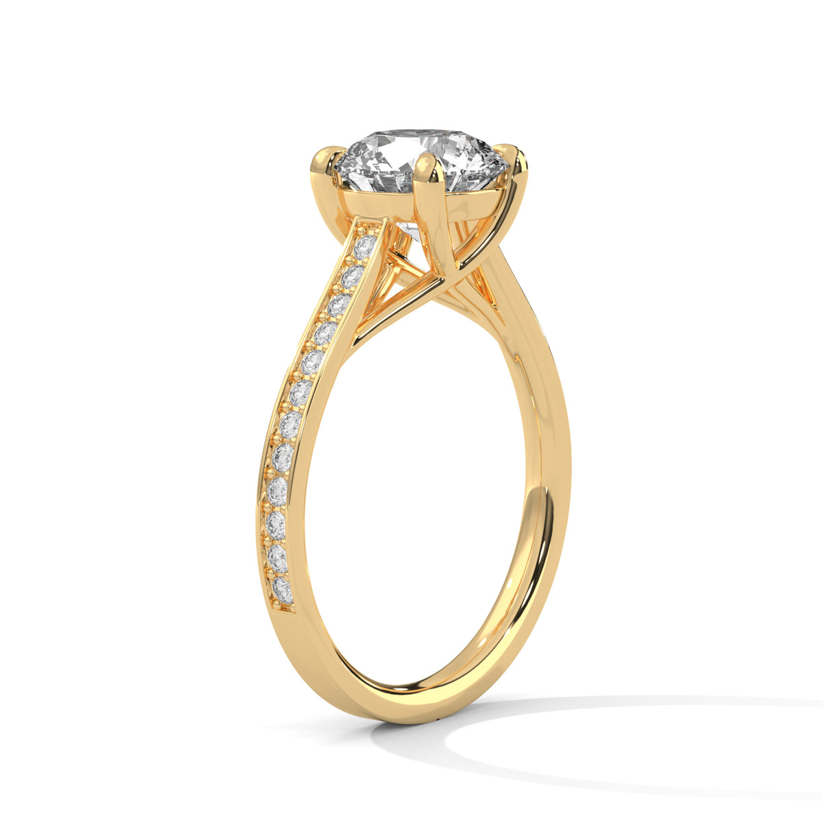 Celestial Crown Solitaire Ring