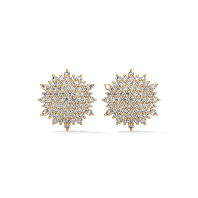 Snowflake Bloom Cluster Earrings — IGI Certified Diamond Jewellery | My Carat India