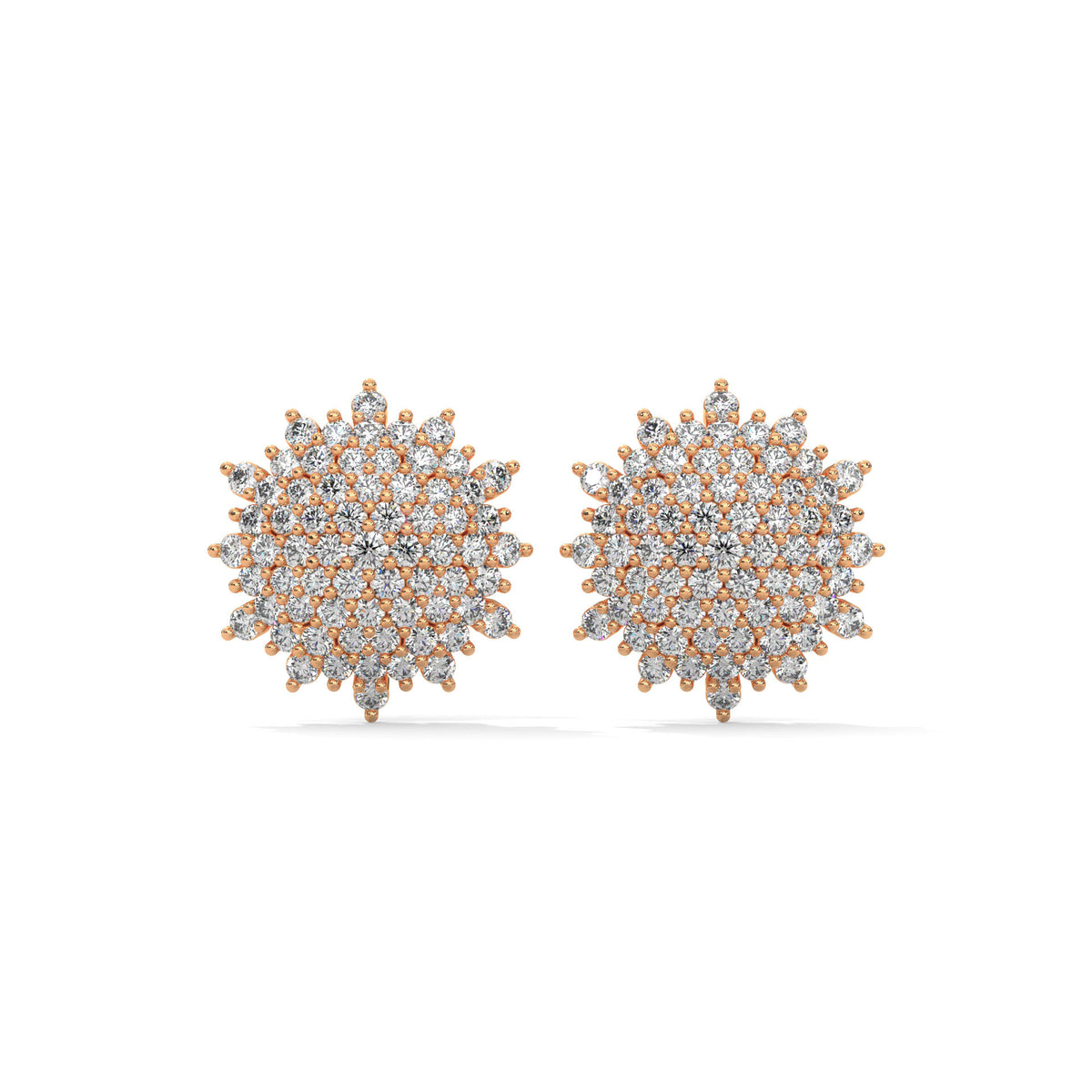 Snowflake Bloom Cluster Earrings