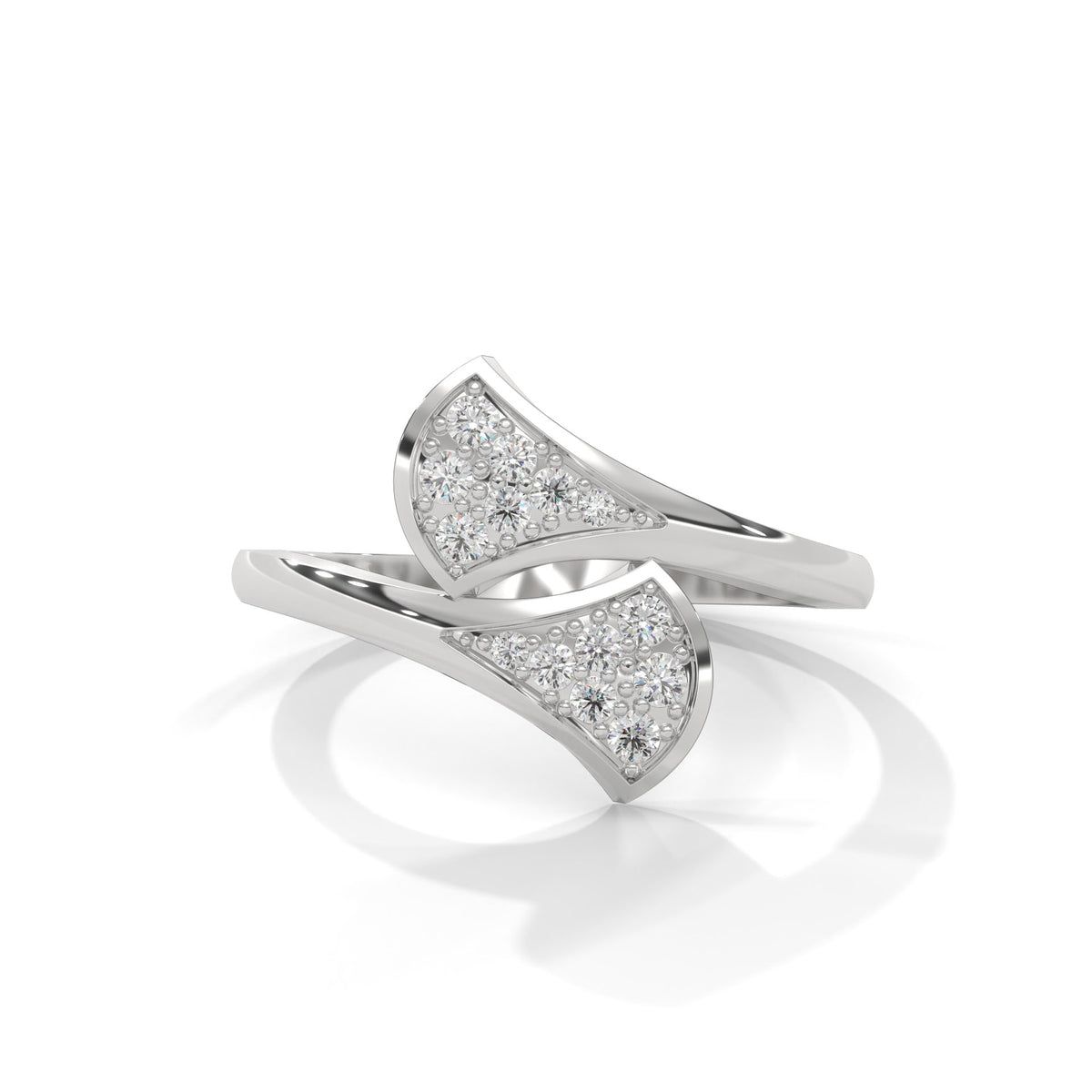 Dual Fan Bypass Diamond Ring