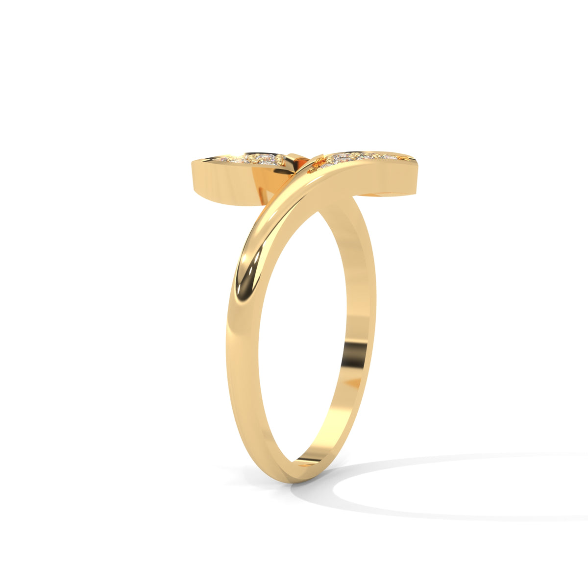 Dual Fan Bypass Diamond Ring