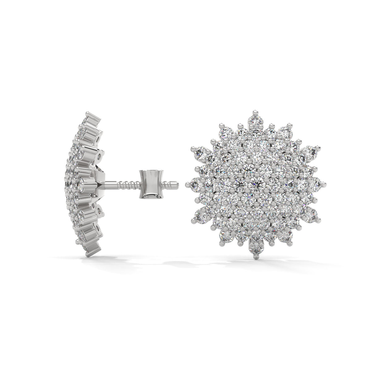Snowflake Bloom Cluster Earrings