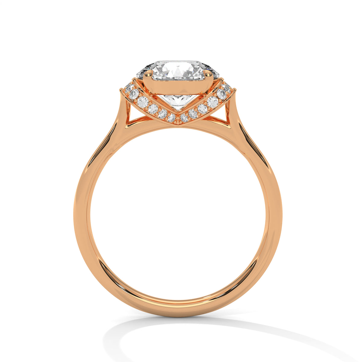 Crown Bloom Solitaire Ring
