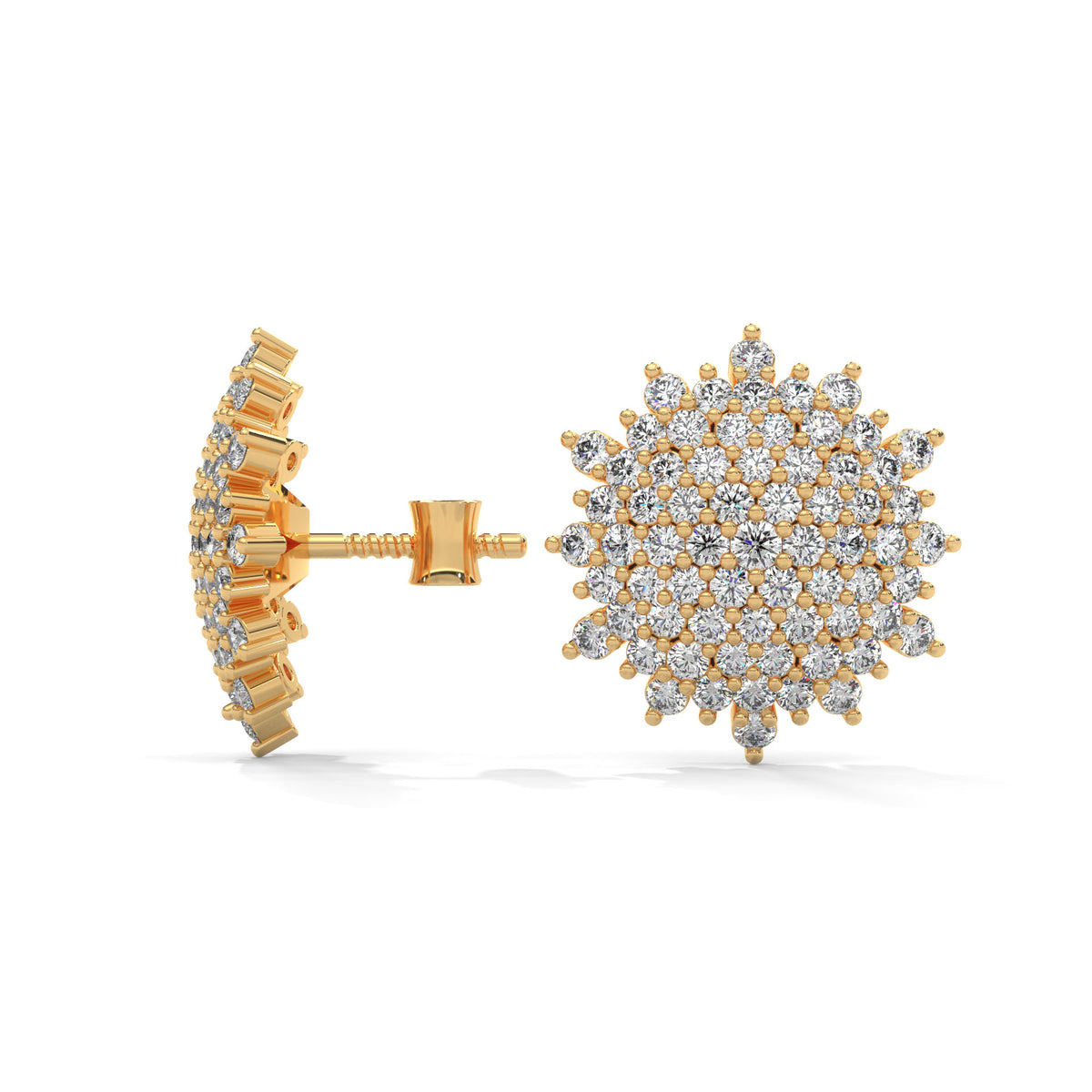 Snowflake Bloom Cluster Earrings