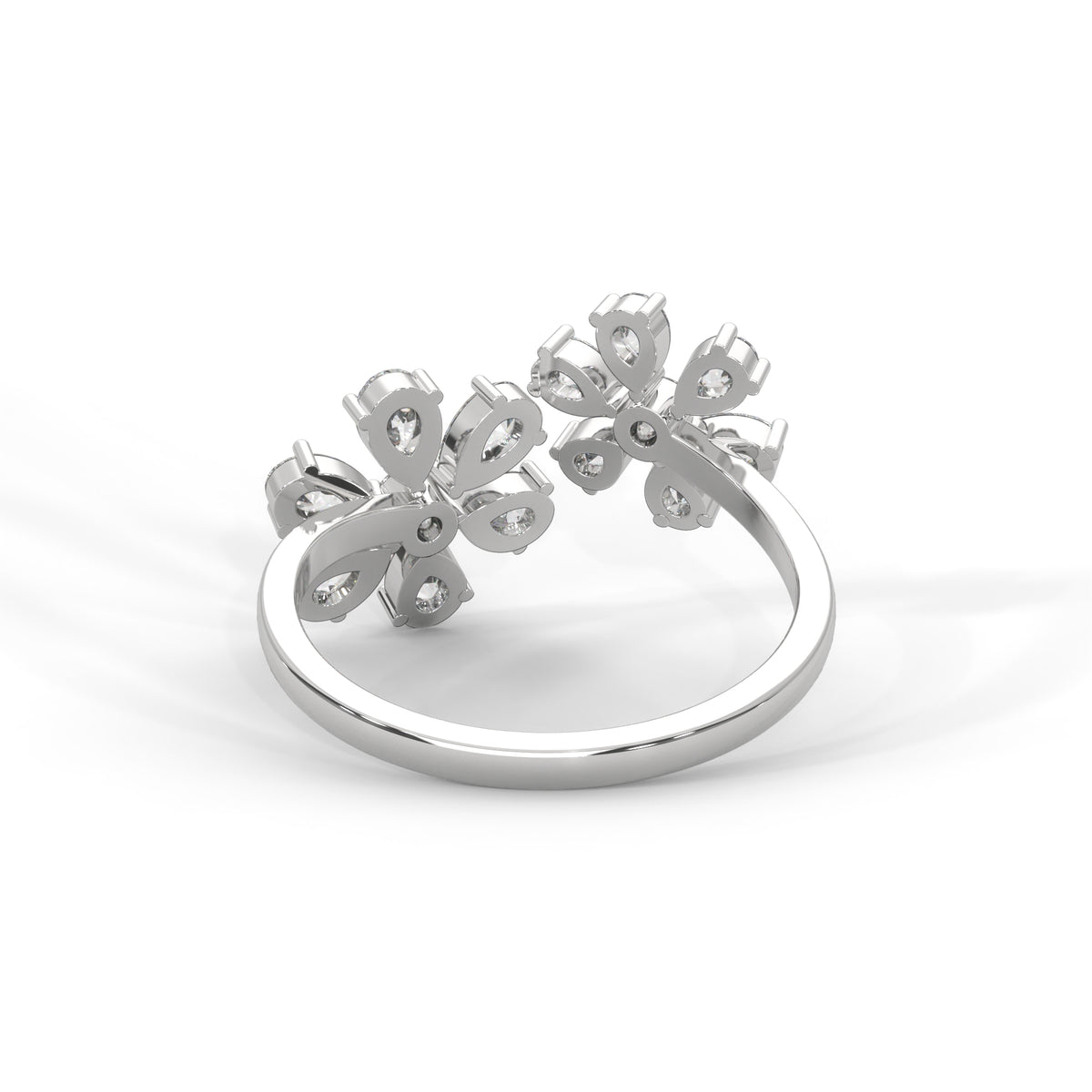 Blooming Snowflake Cluster Ring