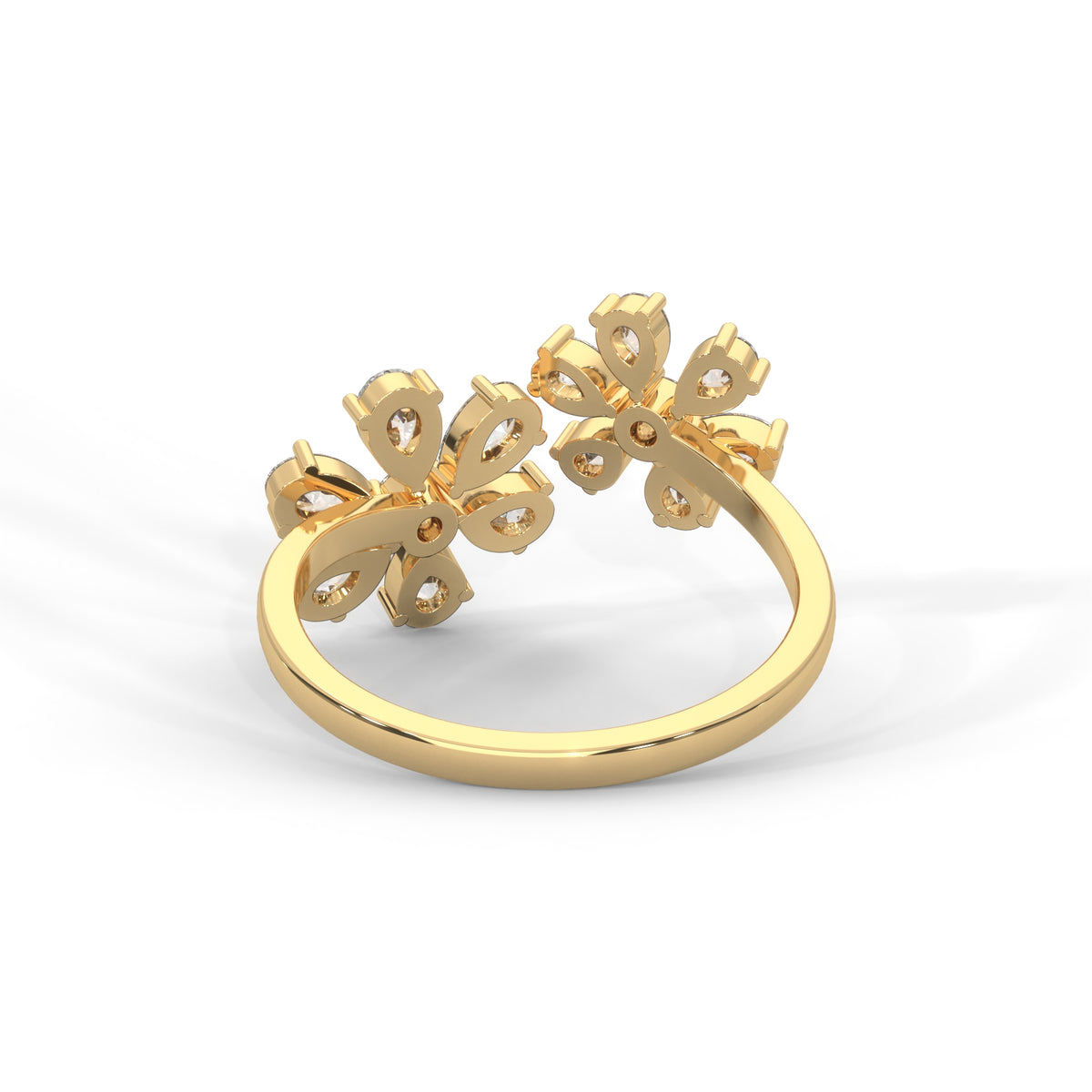 Blooming Snowflake Cluster Ring