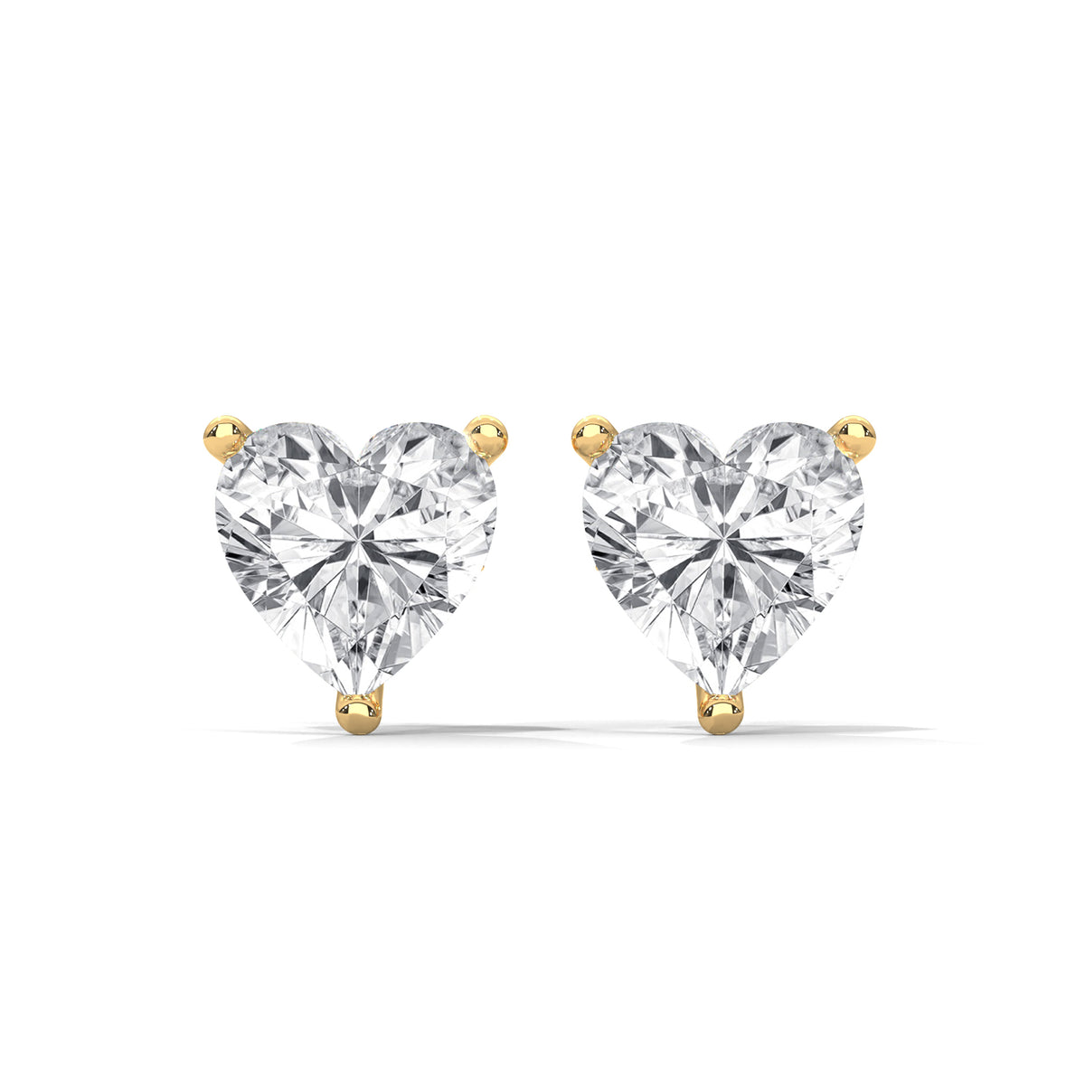 Sweetheart Solitaire Stud Earrings