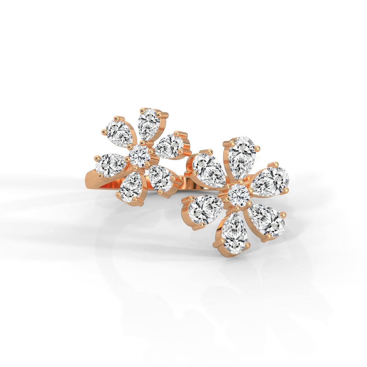 Blooming Snowflake Cluster Ring
