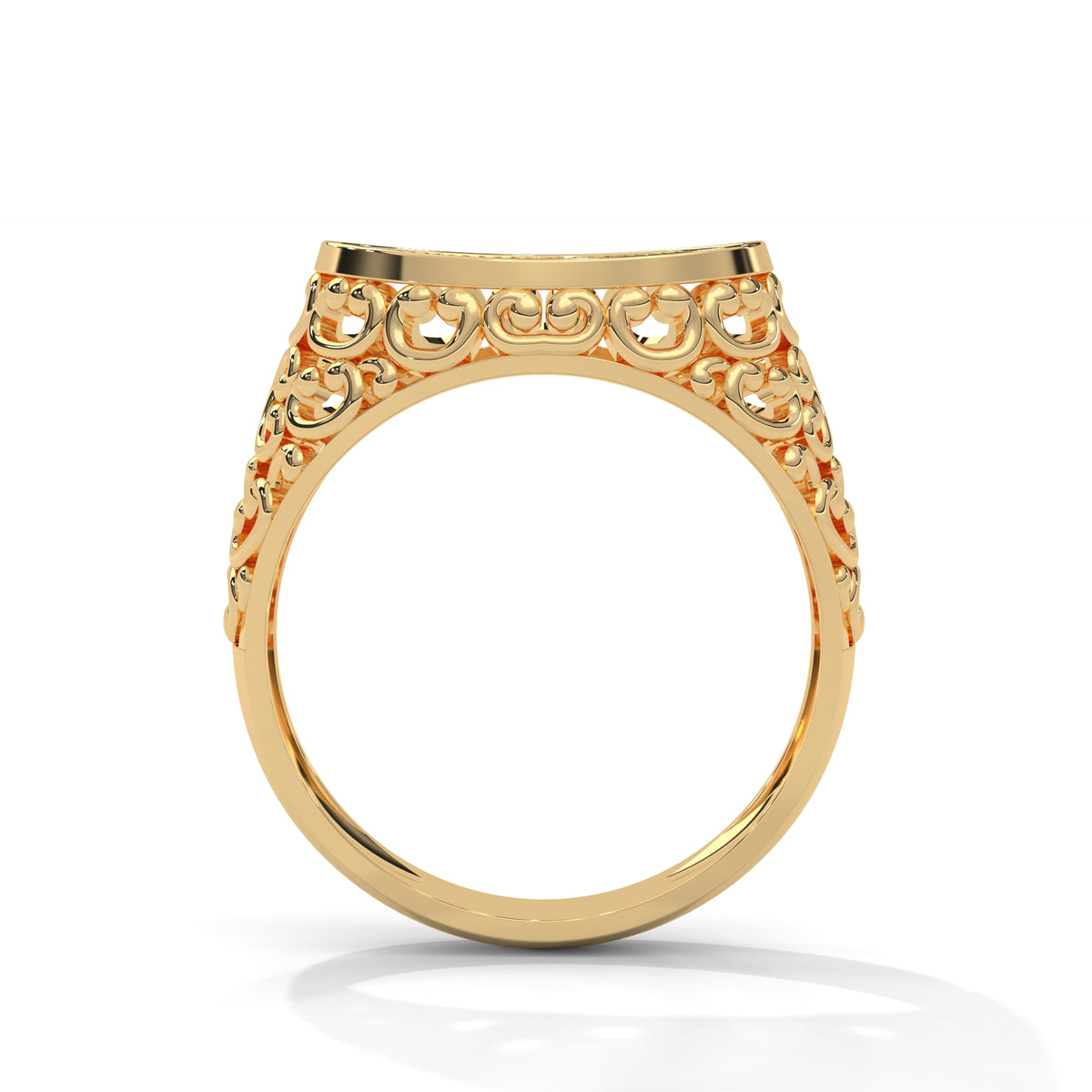Filigree Scroll Cluster Ring