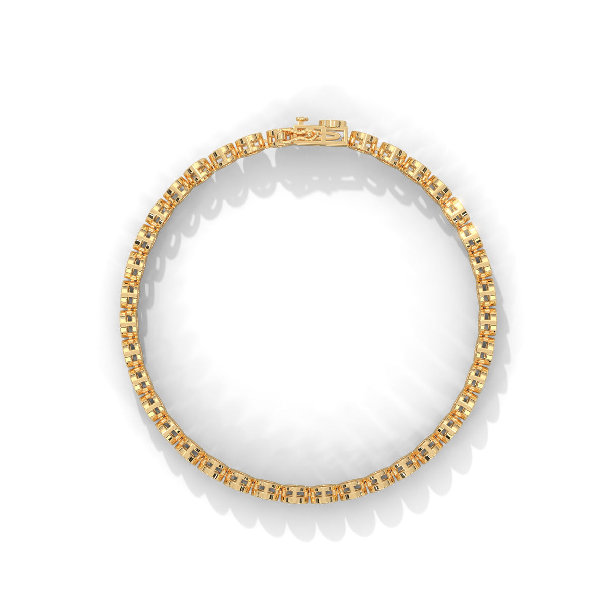 Bezel Circle Tennis Bracelet