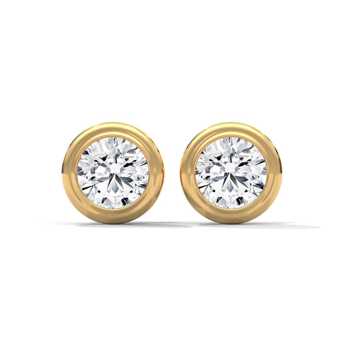 Bezel Embrace Solitaire Studs