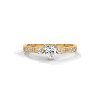 Sweetheart Bloom Solitaire Ring — IGI Certified Diamond Jewellery | My Carat India
