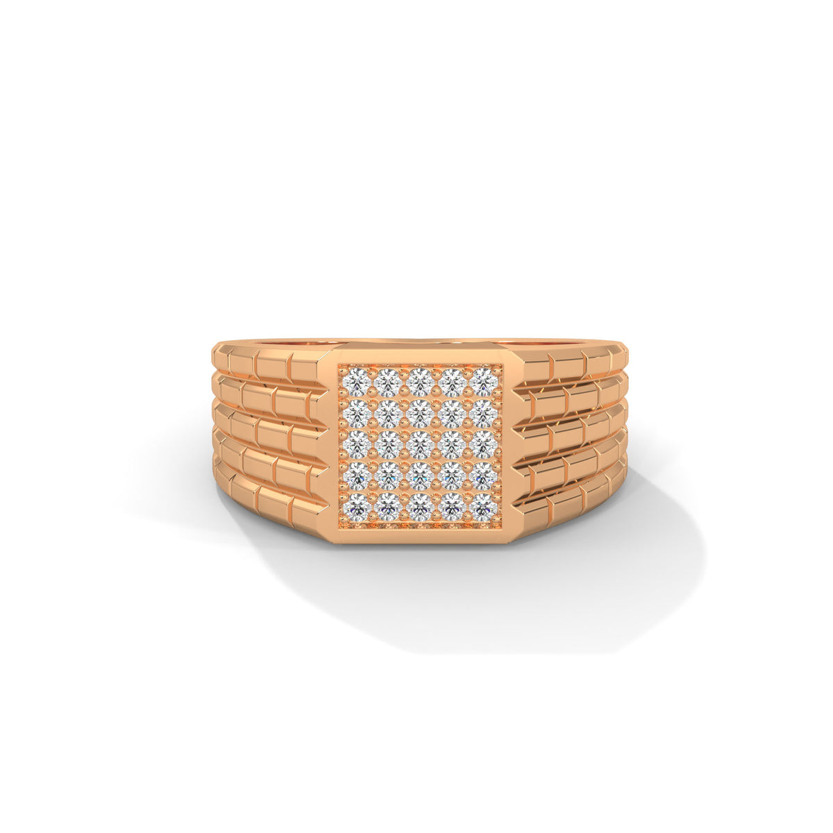 Grid Luxe Cluster Ring