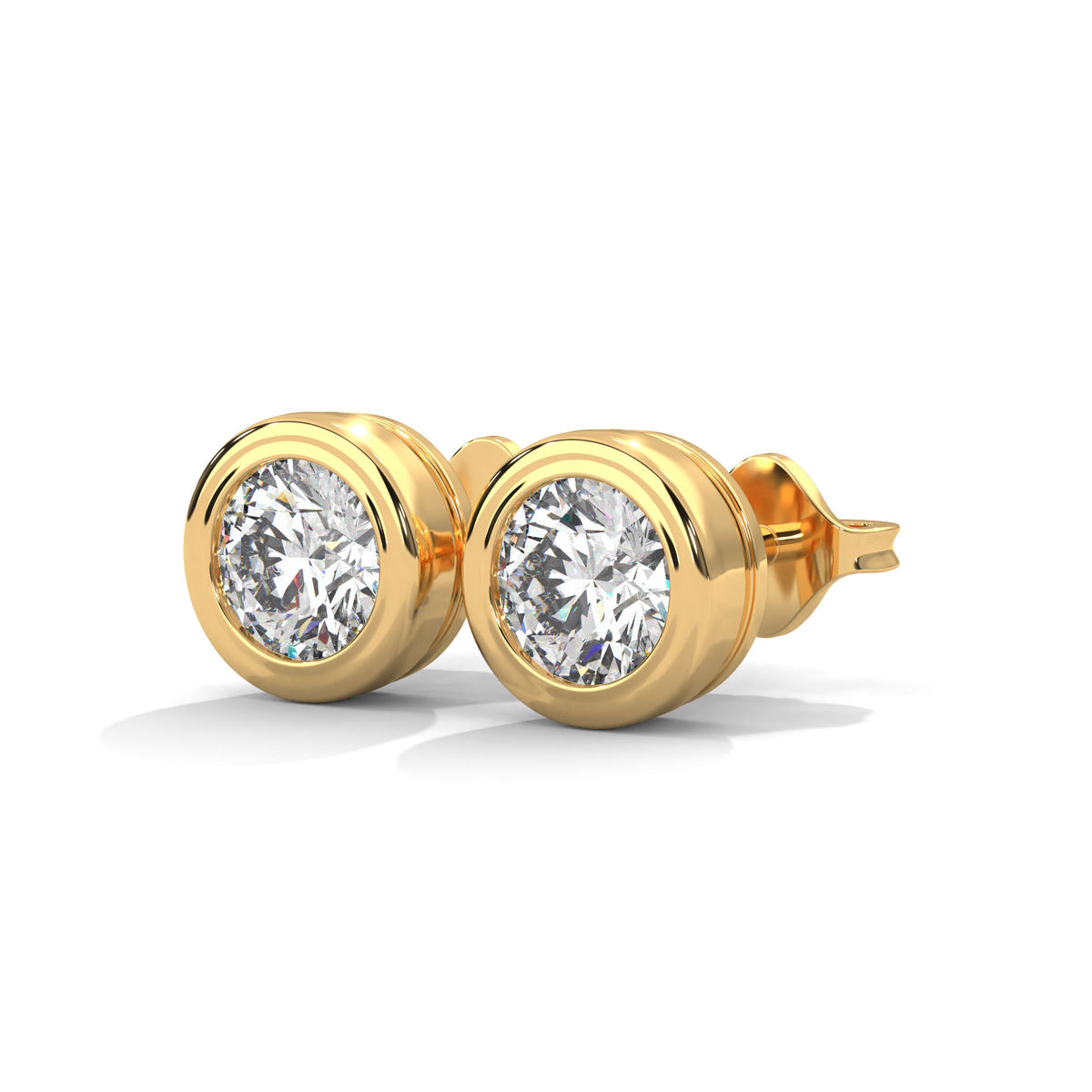 Bezel Embrace Solitaire Studs