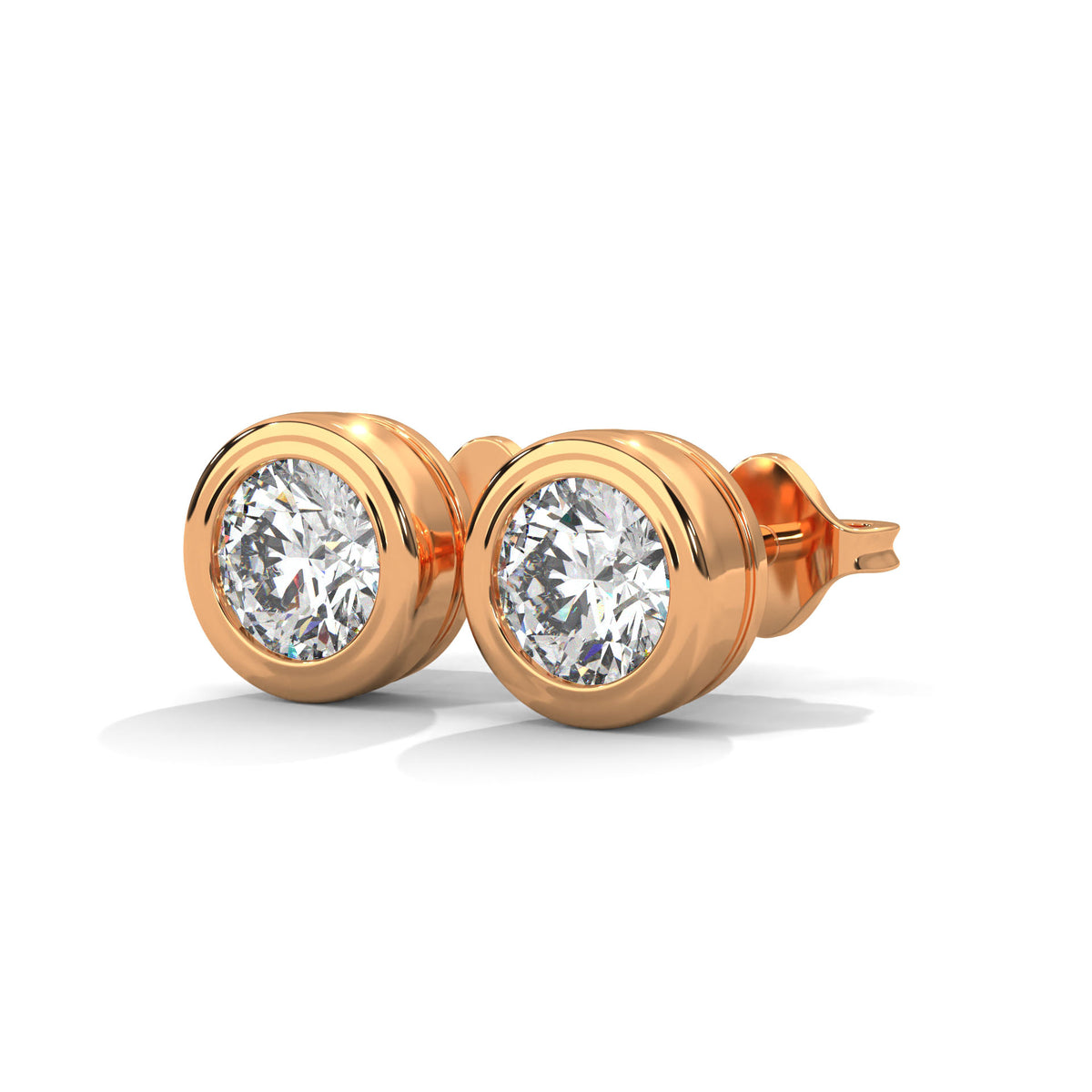 Bezel Embrace Solitaire Studs