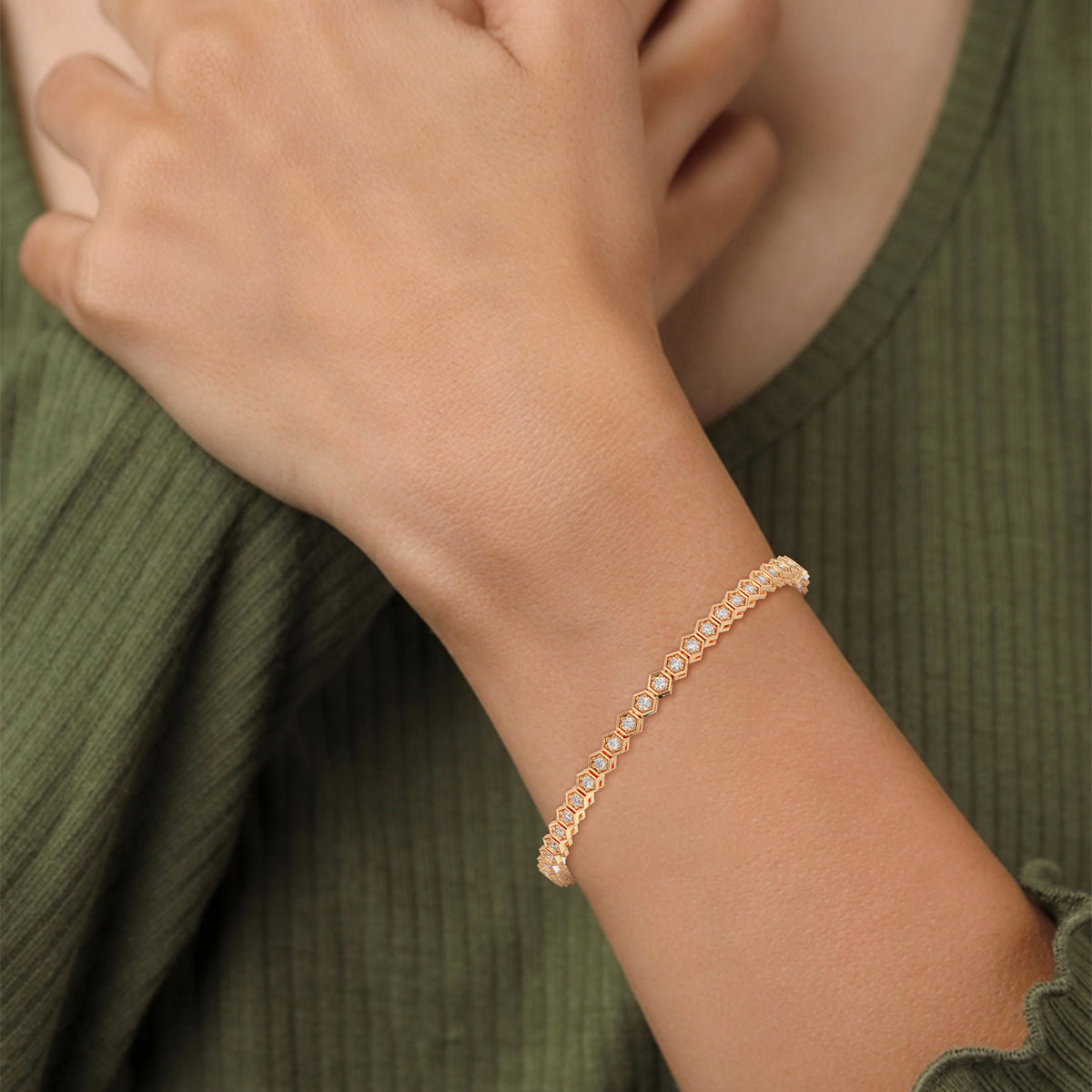 Honeycomb Glow Diamond Bracelet
