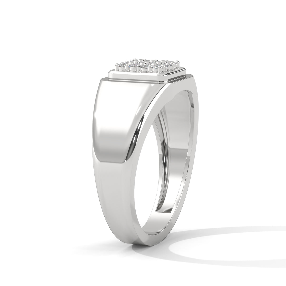 Bold Pavé Square Diamond Ring