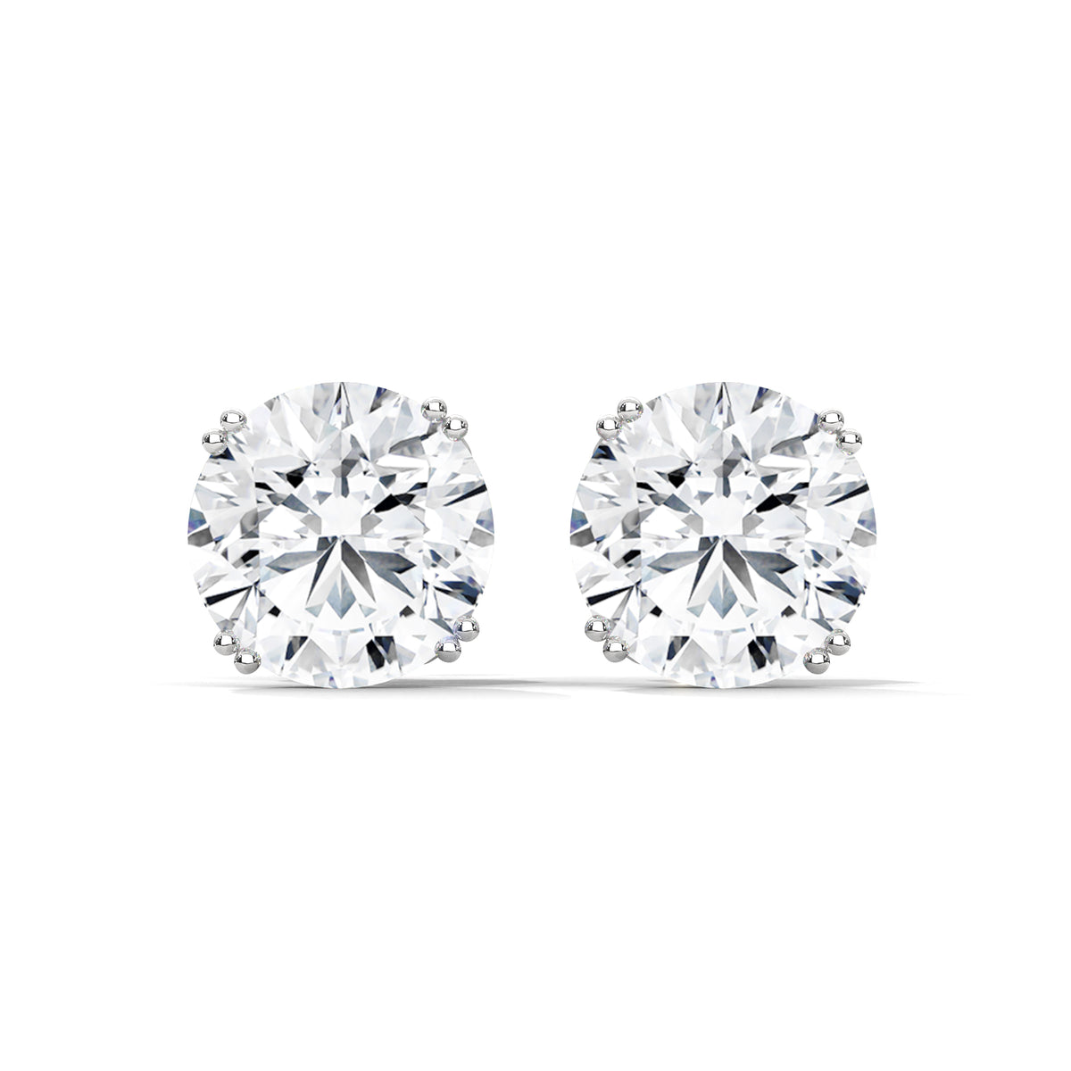Brilliant Crown Solitaire Earrings