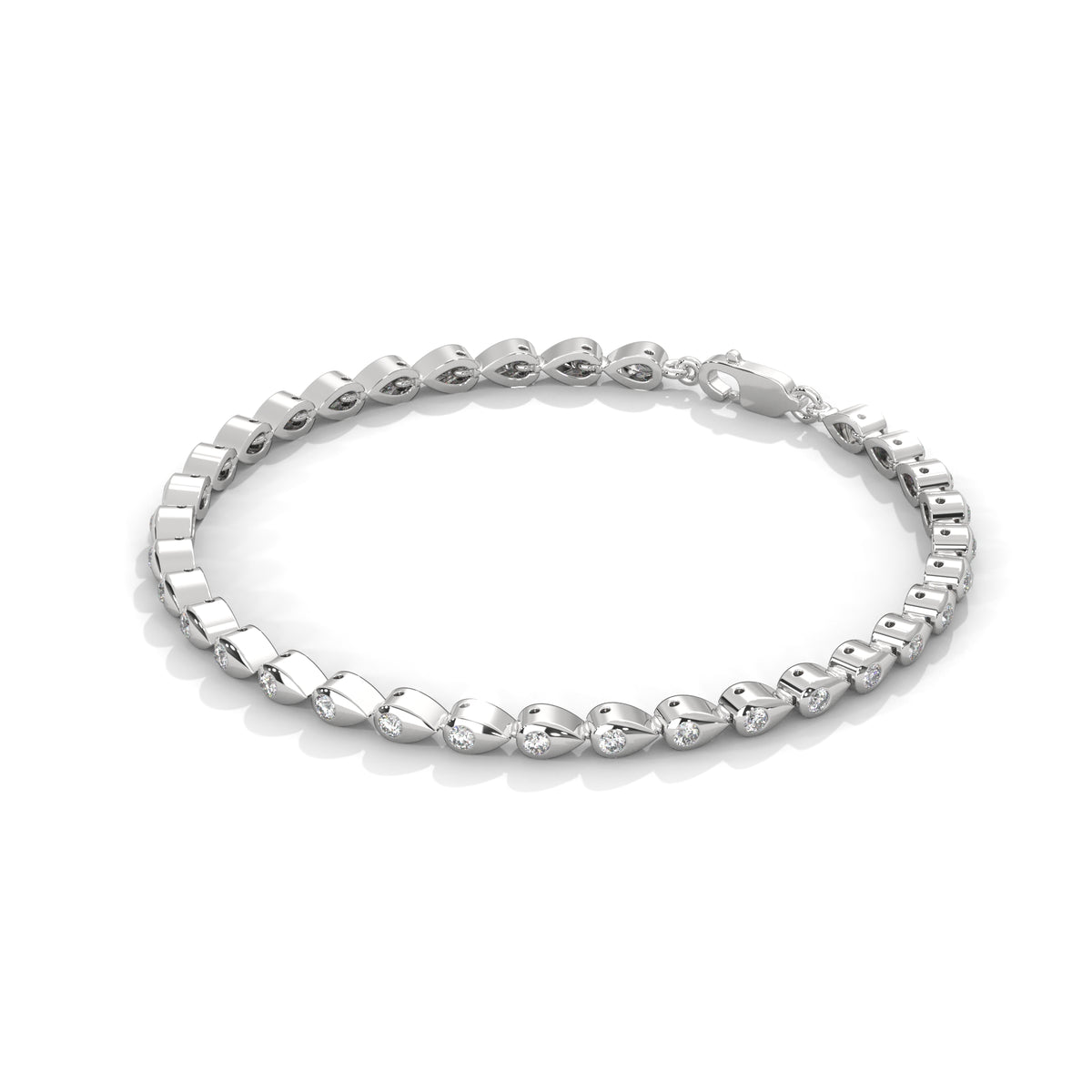 Dewdrop Cascade Diamond Bracelet