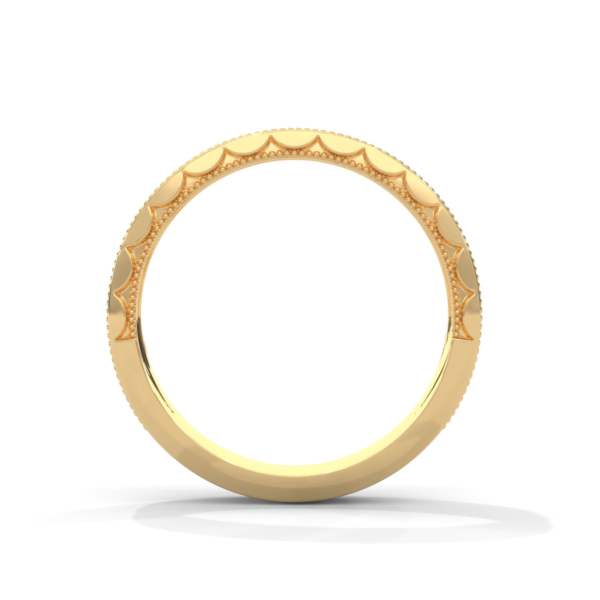 Rope Milgrain Diamond Band Ring