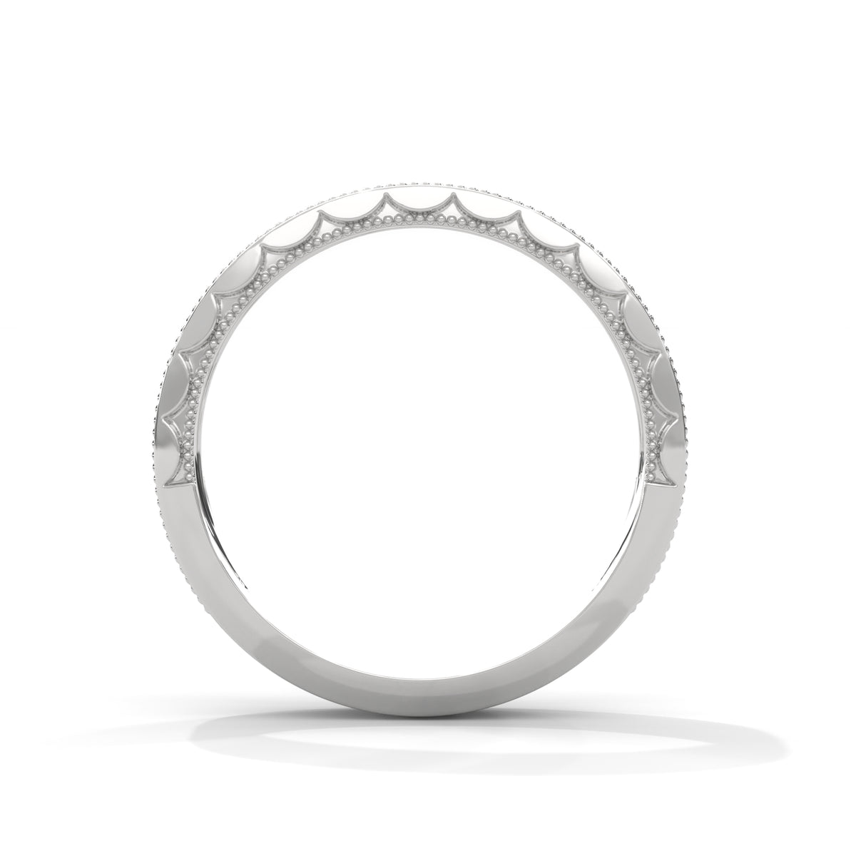 Rope Milgrain Diamond Band Ring
