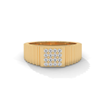 Ridged Vault Cluster Ring — IGI Certified Diamond Jewellery | My Carat India