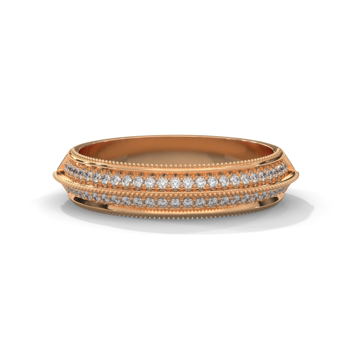 Milgrain Double Row Band Ring