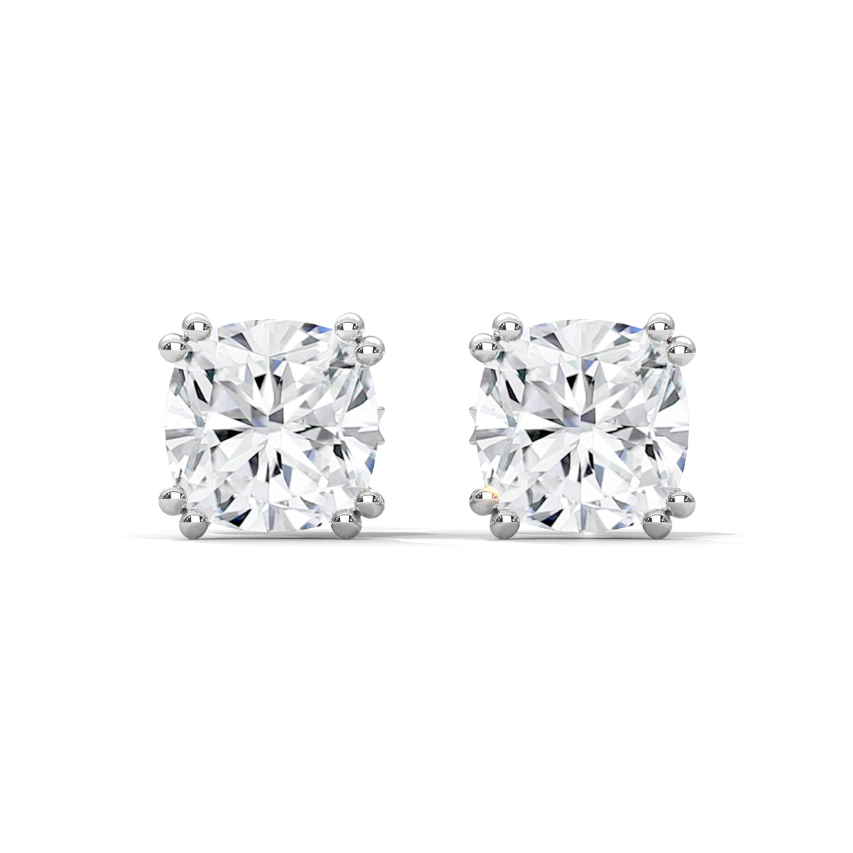 Cushion Radiance Solitaire Studs