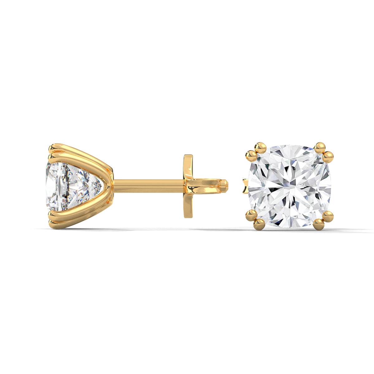 Cushion Radiance Solitaire Studs