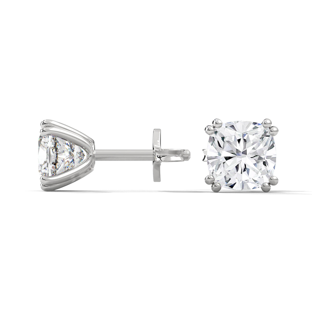 Cushion Radiance Solitaire Studs