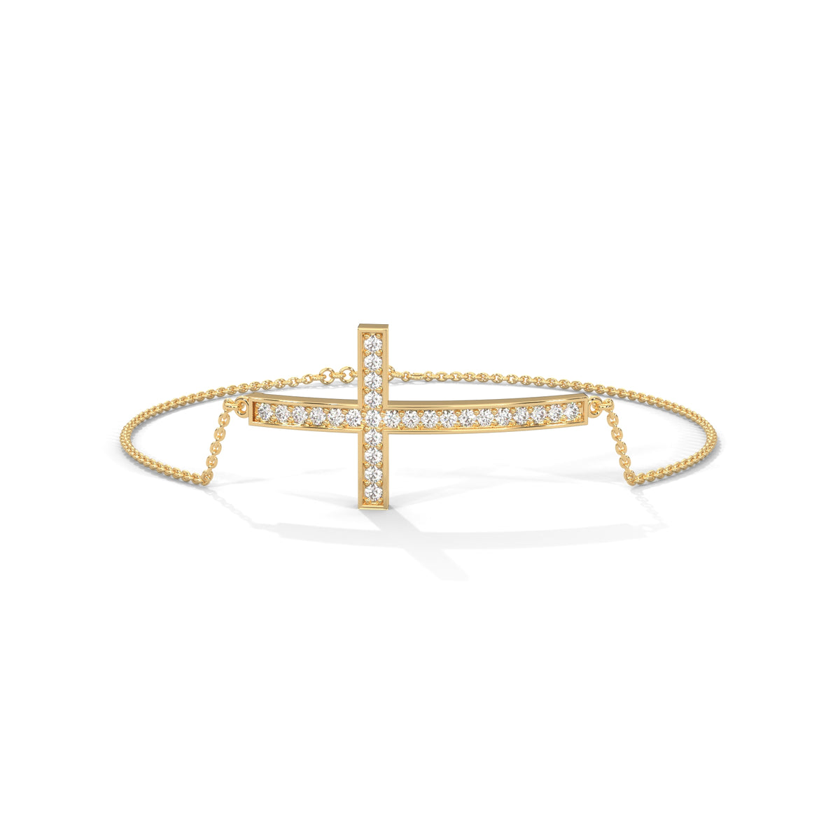Sideways Cross Diamond Bracelet