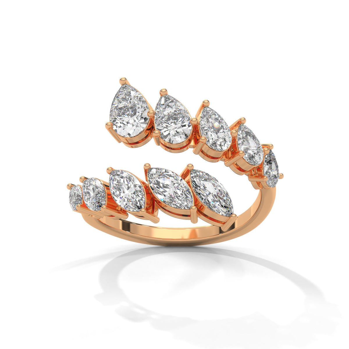 Wild Bloom Bypass Ring