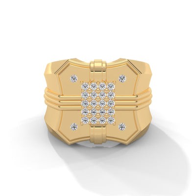 Bold Crest Cluster Ring — IGI Certified Diamond Jewellery | My Carat India