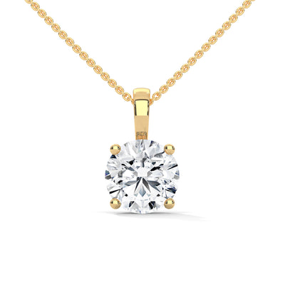 Brilliant Throne Solitaire Pendant — IGI Certified Diamond Jewellery | My Carat India