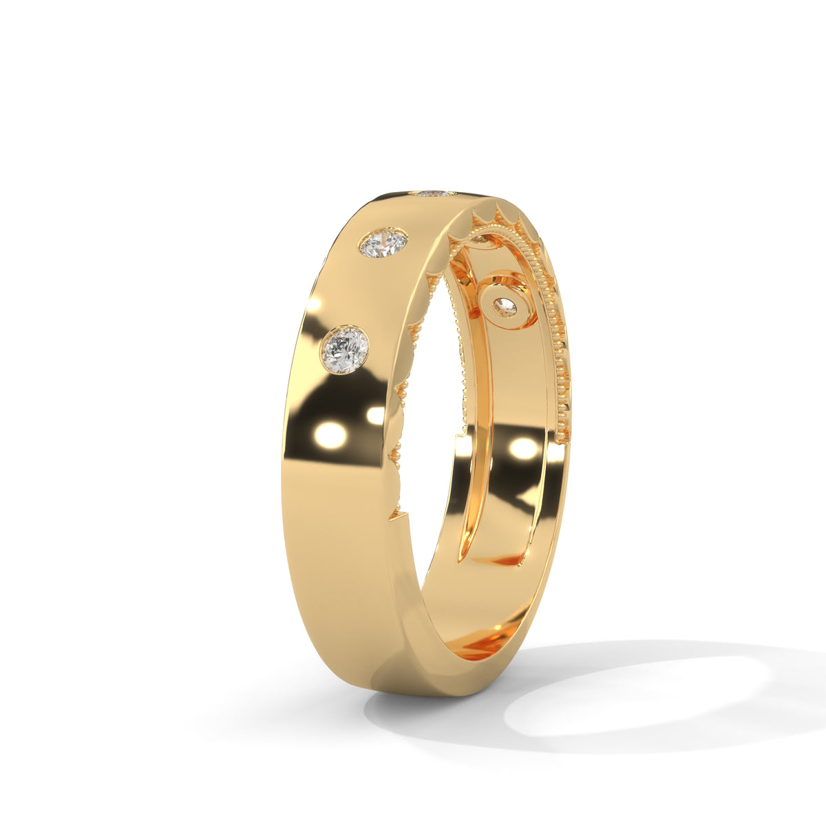 Scattered Stars Diamond Band Ring