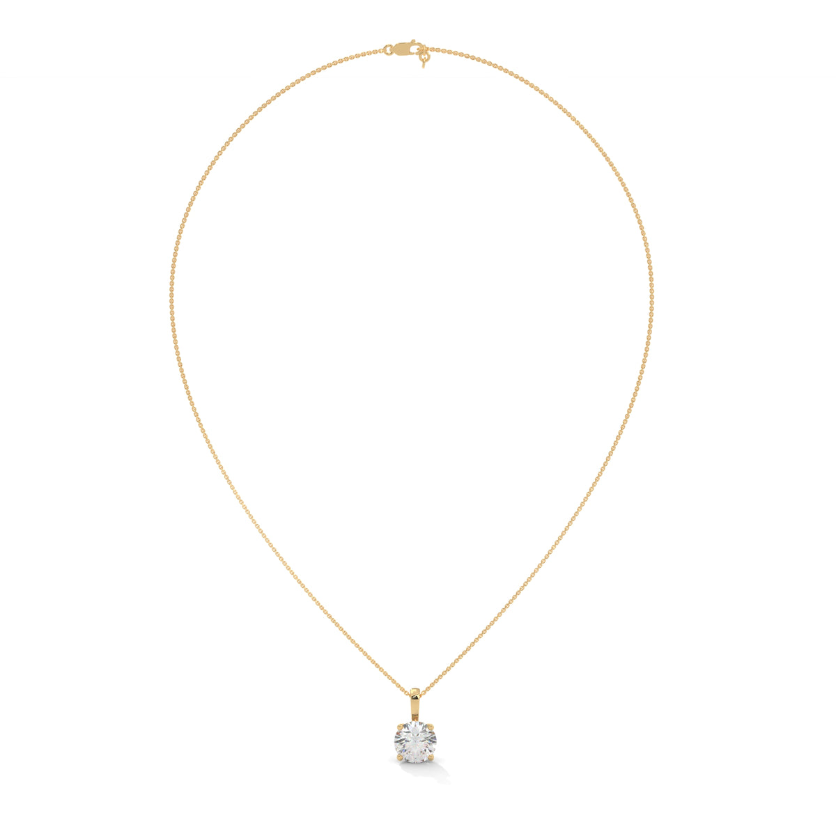 Brilliant Throne Solitaire Pendant