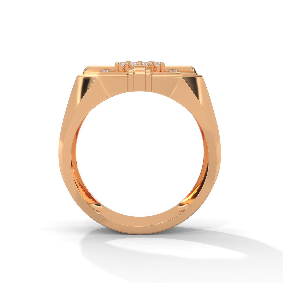 Bold Crest Cluster Ring