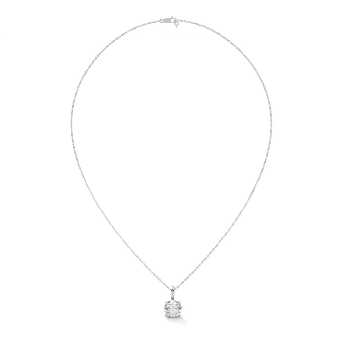 Brilliant Throne Solitaire Pendant