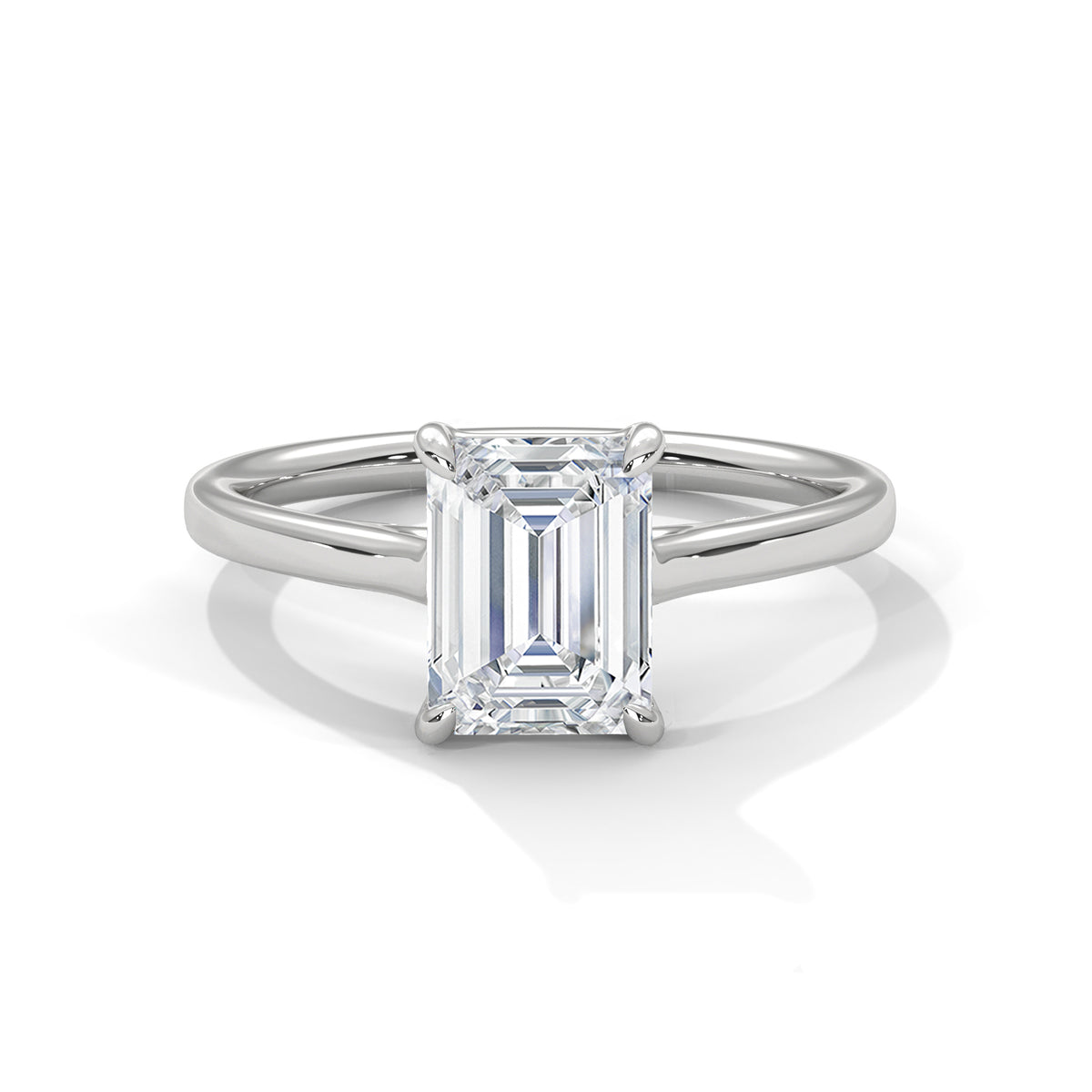 Emerald Pinnacle Solitaire Ring