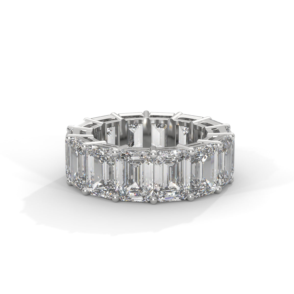 Glacial Eternity Emerald Diamond Ring