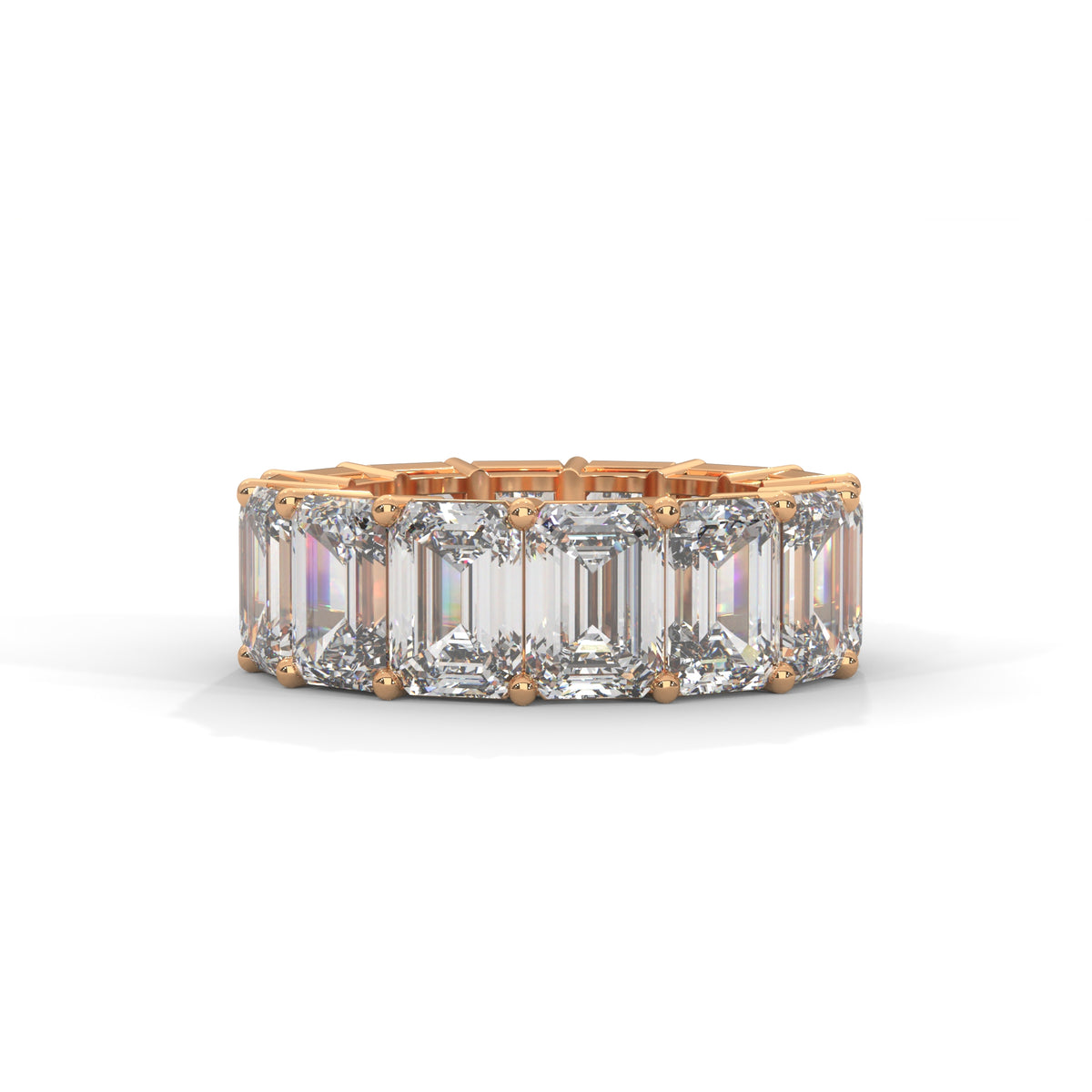 Glacial Eternity Emerald Diamond Ring