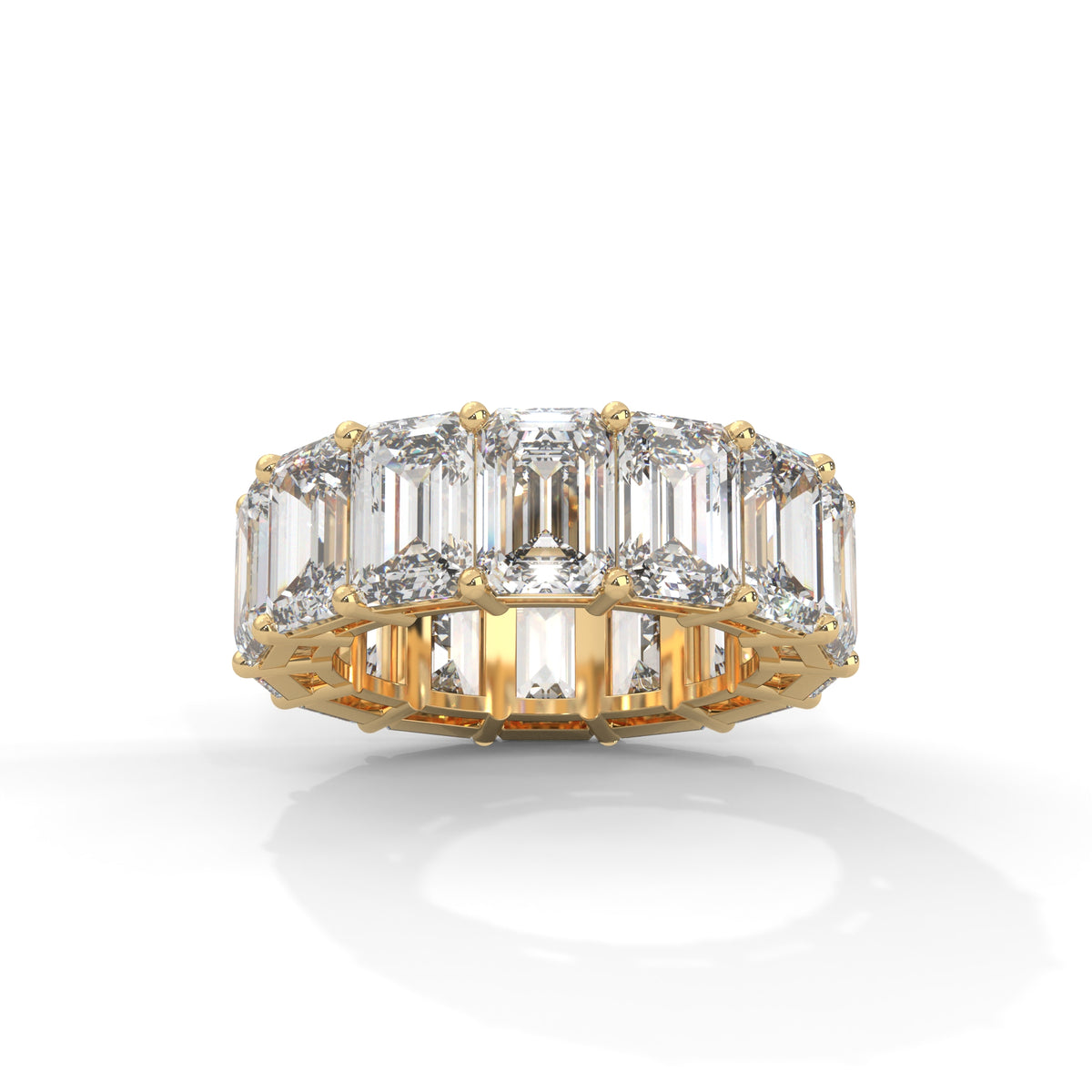 Glacial Eternity Emerald Diamond Ring