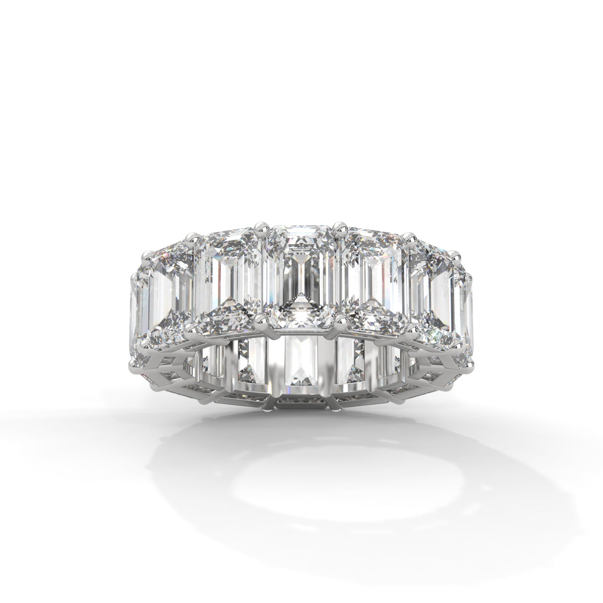 Glacial Eternity Emerald Diamond Ring