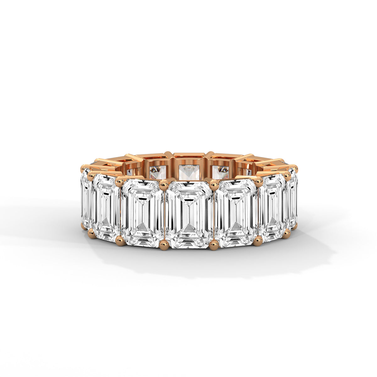 Glacial Eternity Emerald Diamond Ring