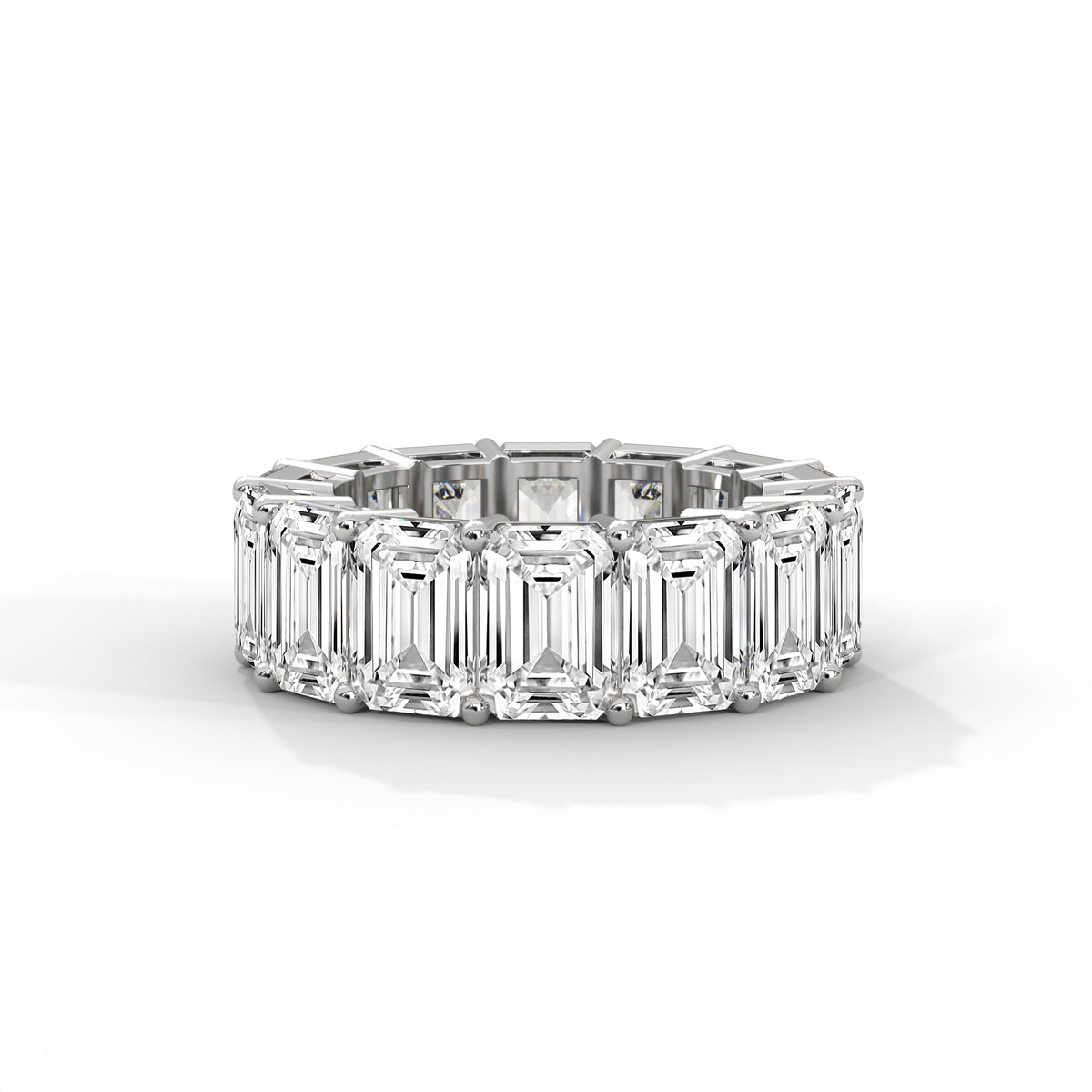 Glacial Eternity Emerald Diamond Ring