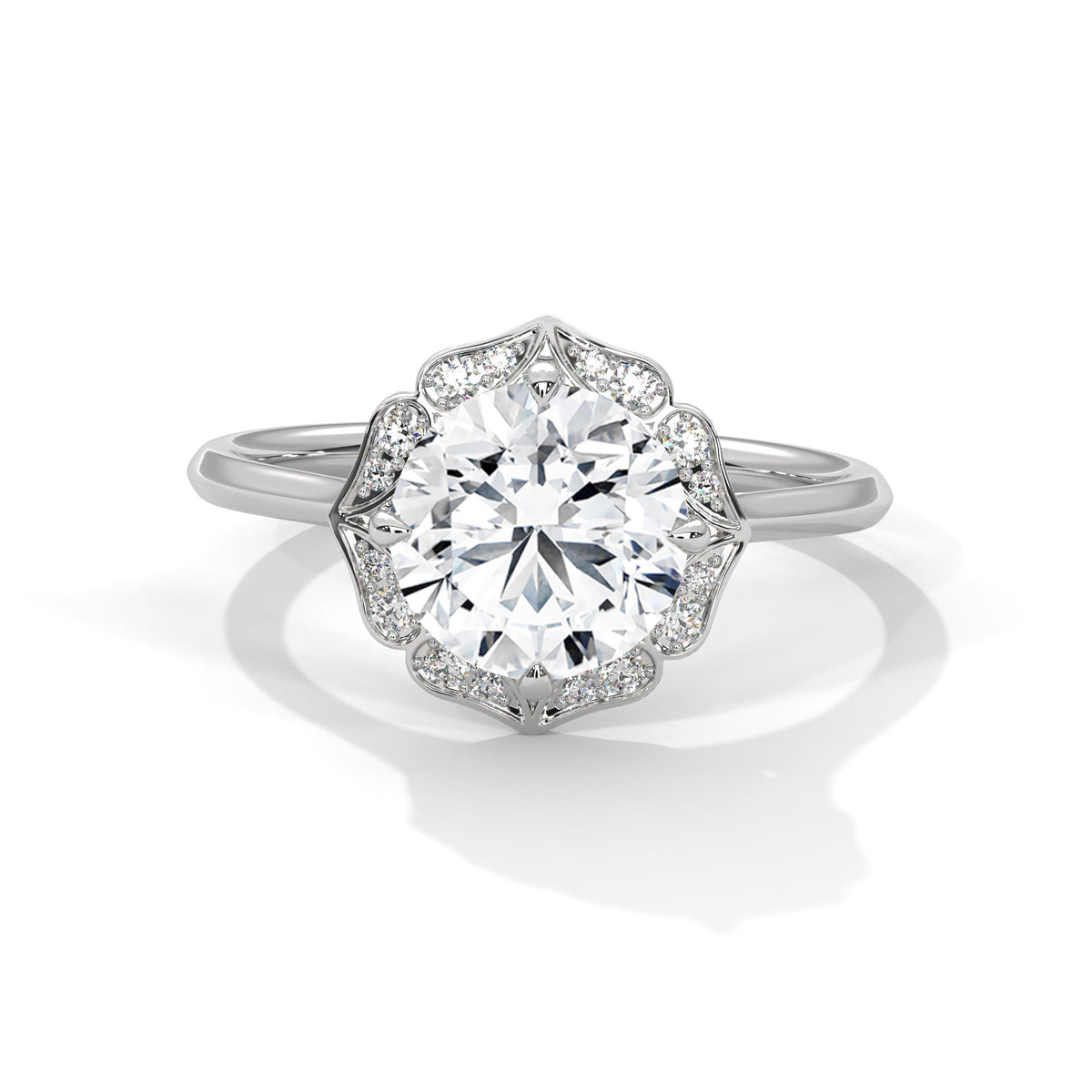 Celestial Bloom Halo Ring