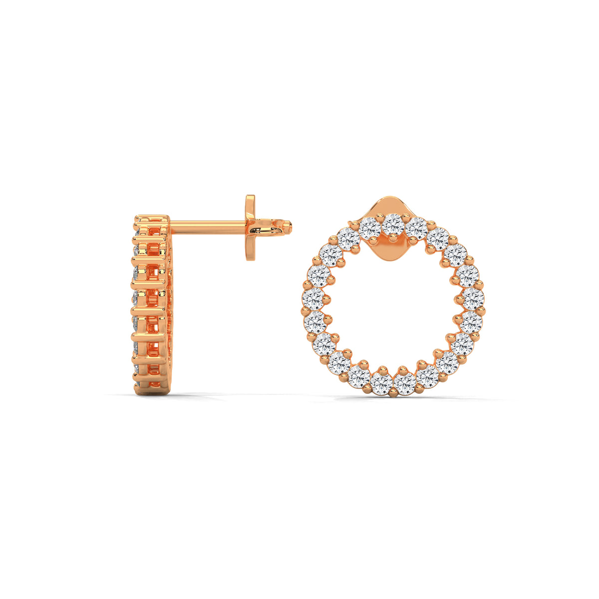 Celestial Circle Diamond Earrings