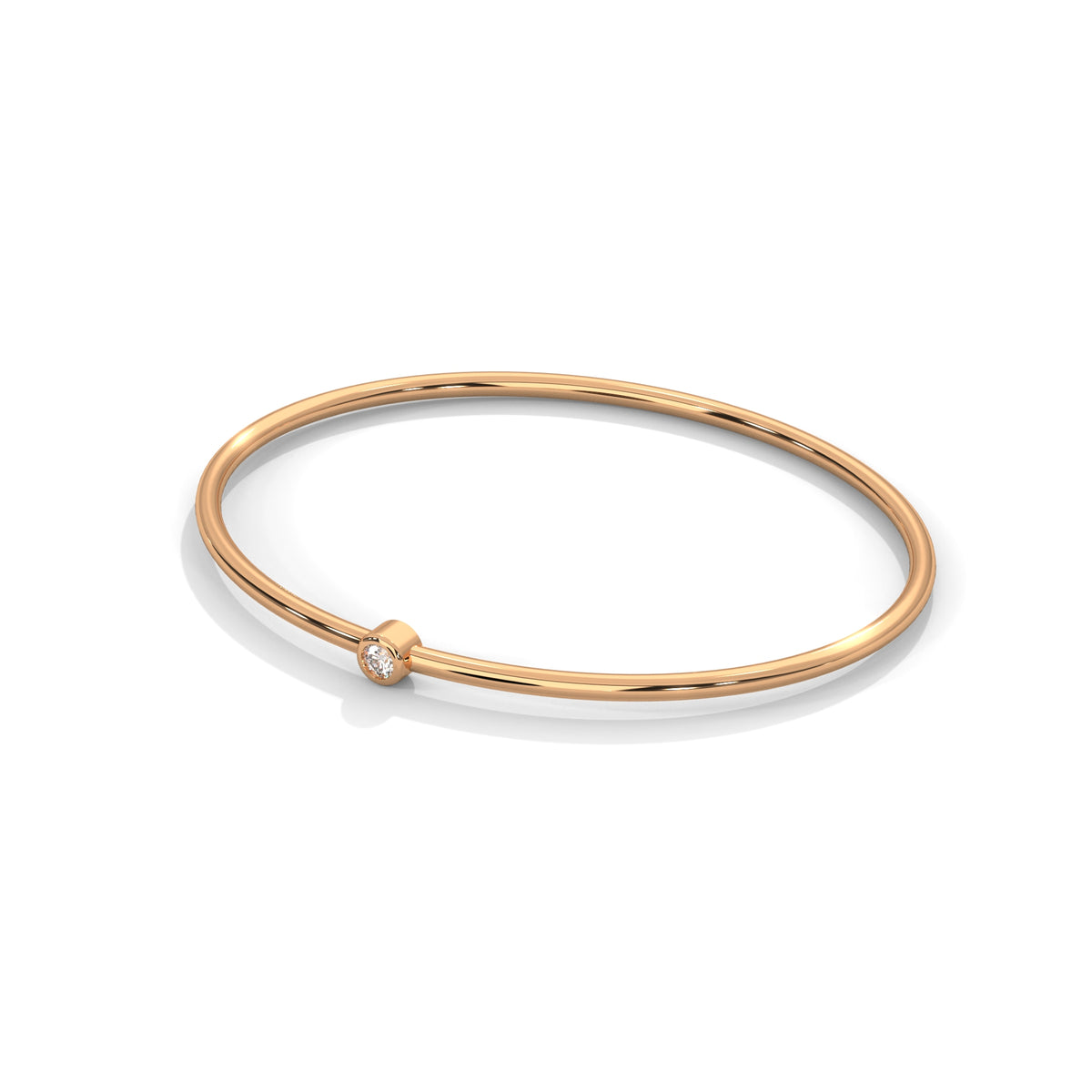 Dewdrop Solitaire Bangle Bracelet