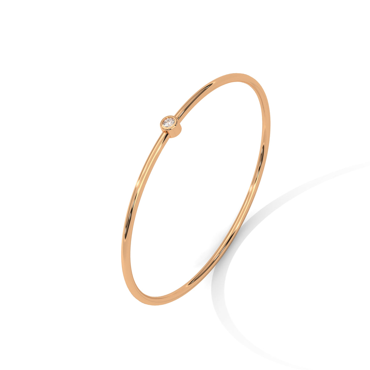 Dewdrop Solitaire Bangle Bracelet